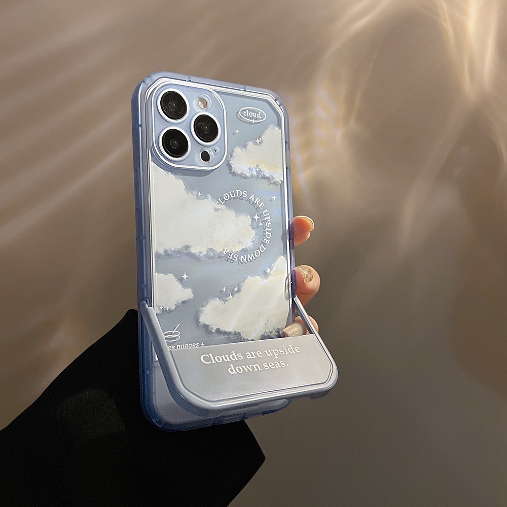 Ốp lưng iphone kèm giá đỡ Cloud 14/ 14pro/ 14promax/ 13promax/ 13pro/ 13/ 12promax/ 12pro/ 12/ 11promax/ 11/ 7plus/8plus
