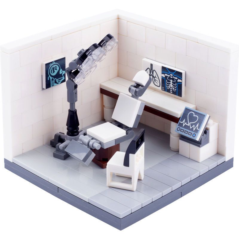 Moc City Life Scene Tương Thích Với Lego Minifigure Phụ Kiện Nhà Thờ Phòng Studio Bệnh Viện Đám Cưới