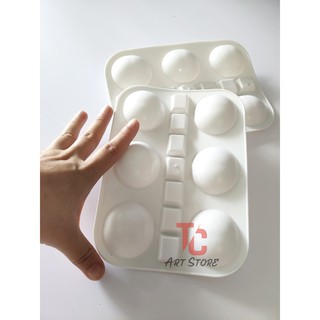 Khay pha màu 13 Lỗ ( Lỗ Lớn 5cm ) 14x19cm