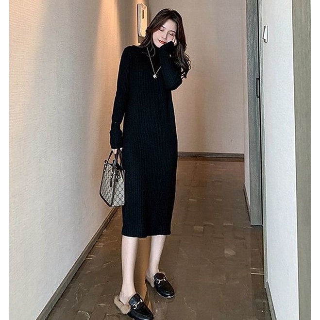 Váy len dệt chất vải đẹp dày dặn Okella V002 | BigBuy360 - bigbuy360.vn