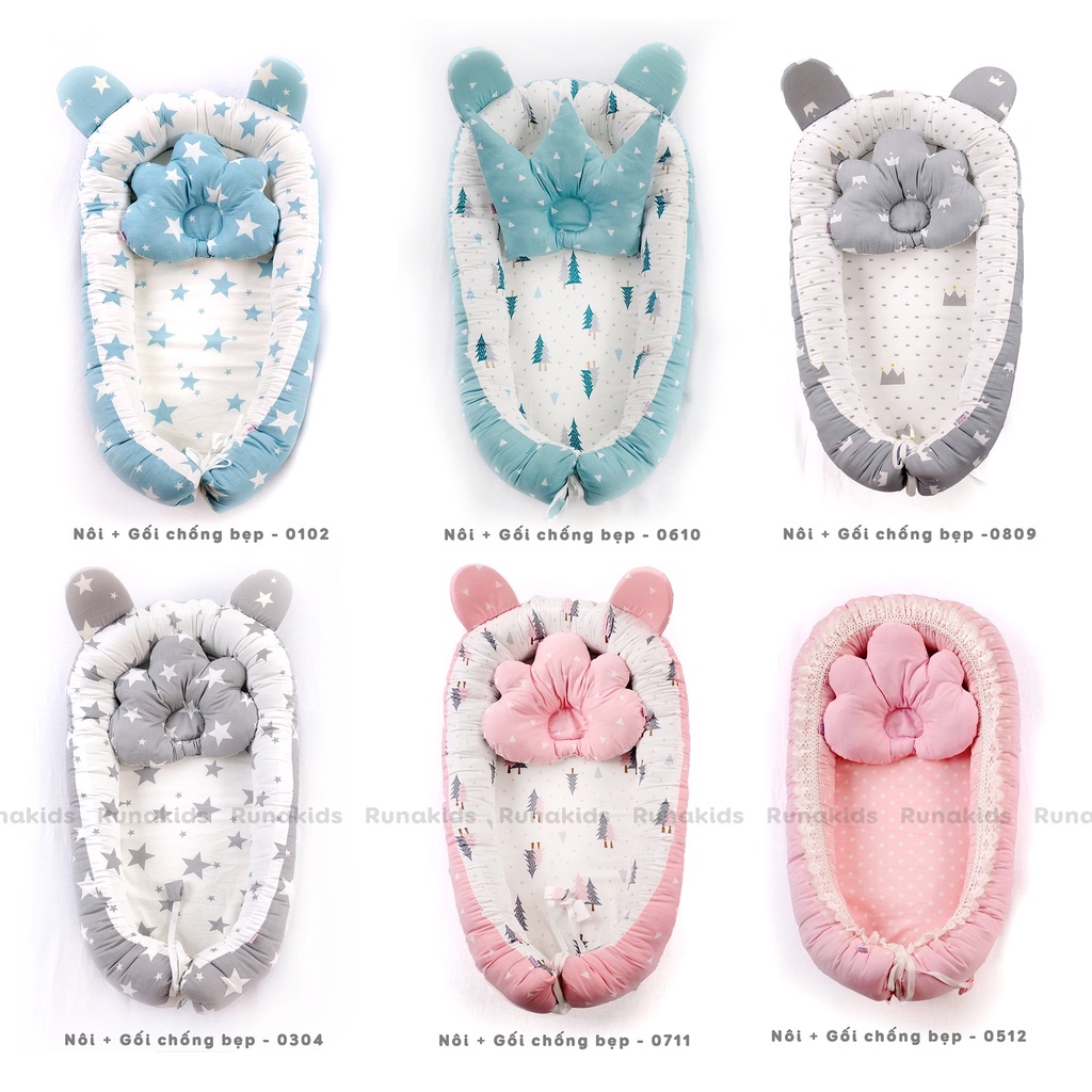 NÔI SƠ SINH THIẾT KẾ RUNAKIDS - 100% COTTON HÀN.