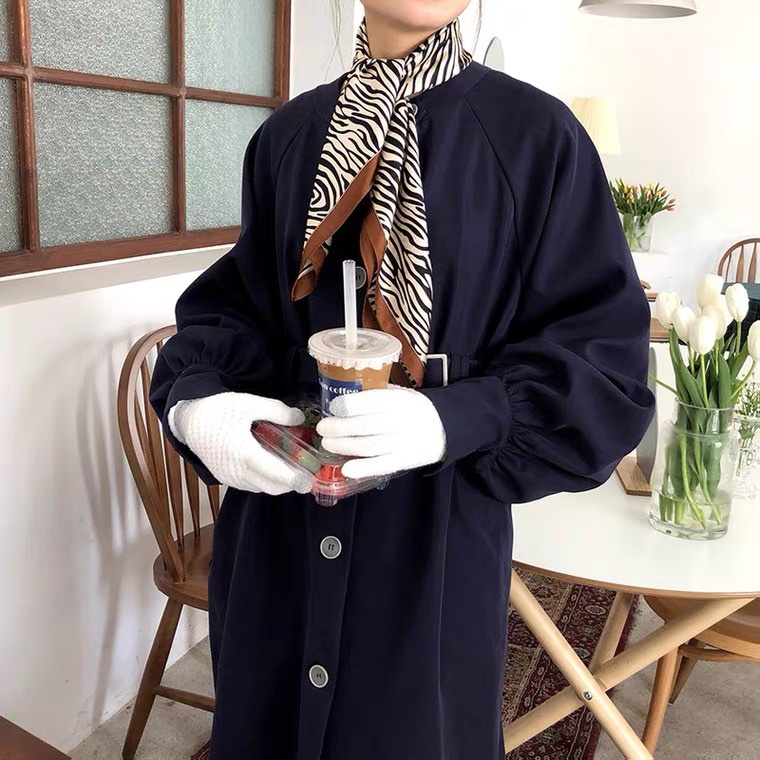 Khăn bandana lụa ThyThy Store VÈN HỔ TRẮNG ĐEN KHĂN LỤA cấp 70x70cm dùng làm băng đô, cột tóc,cột túi,áo yếm,đồng phục.