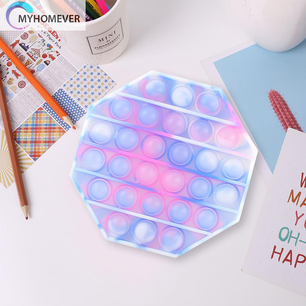 Pop It Fidget Đồ chơi Octagonal Shape Push Bubble Sensory Autism Antistress Child Fluorescent Đồ chơi