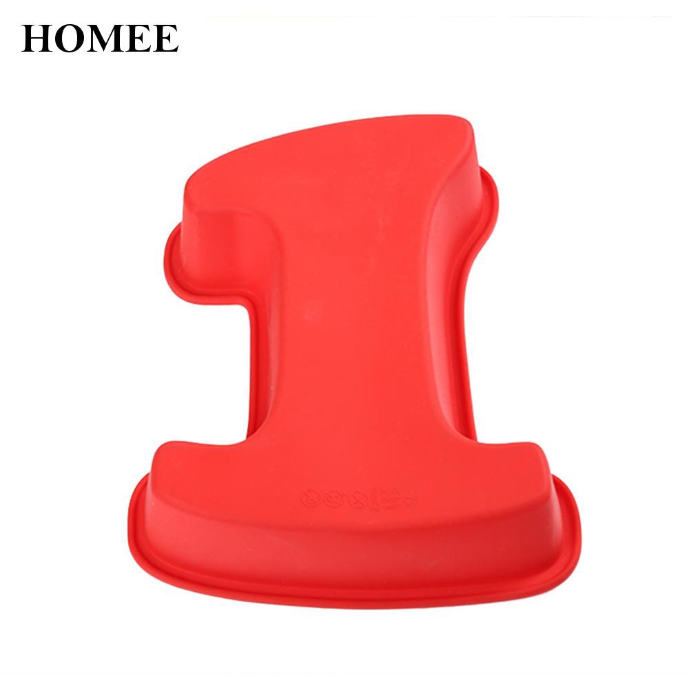 Khuôn Silicone Làm Bánh Tạo Hình Chữ Số Ả Rập Diy