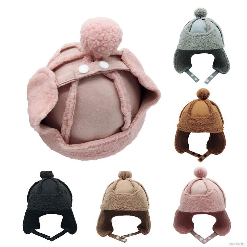 Mũ len tai thỏ dễ thương cho bé trai và gái