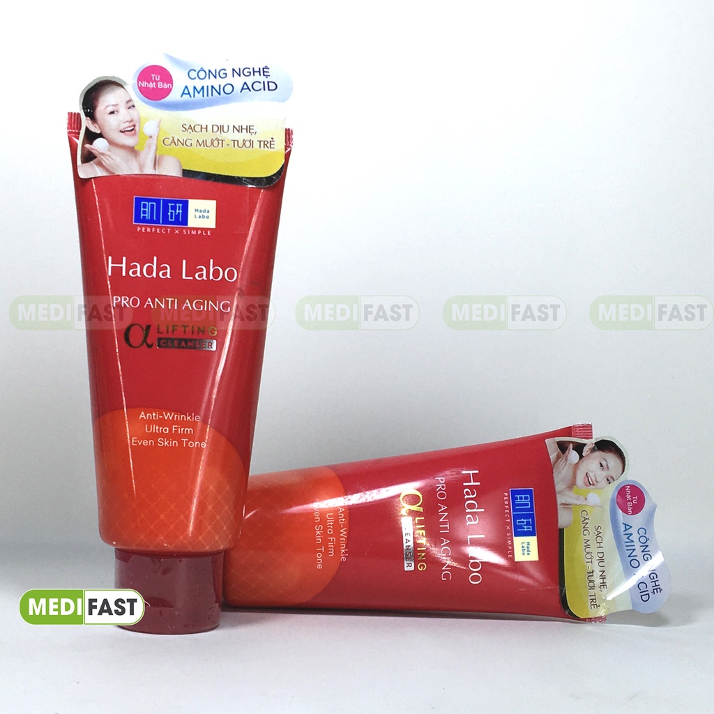 Kem rửa mặt Hada labo Pro Anti Aging 80g - Bổ sung Collagen - Chống lão hóa - dưỡng ẩm, hết khô sạm