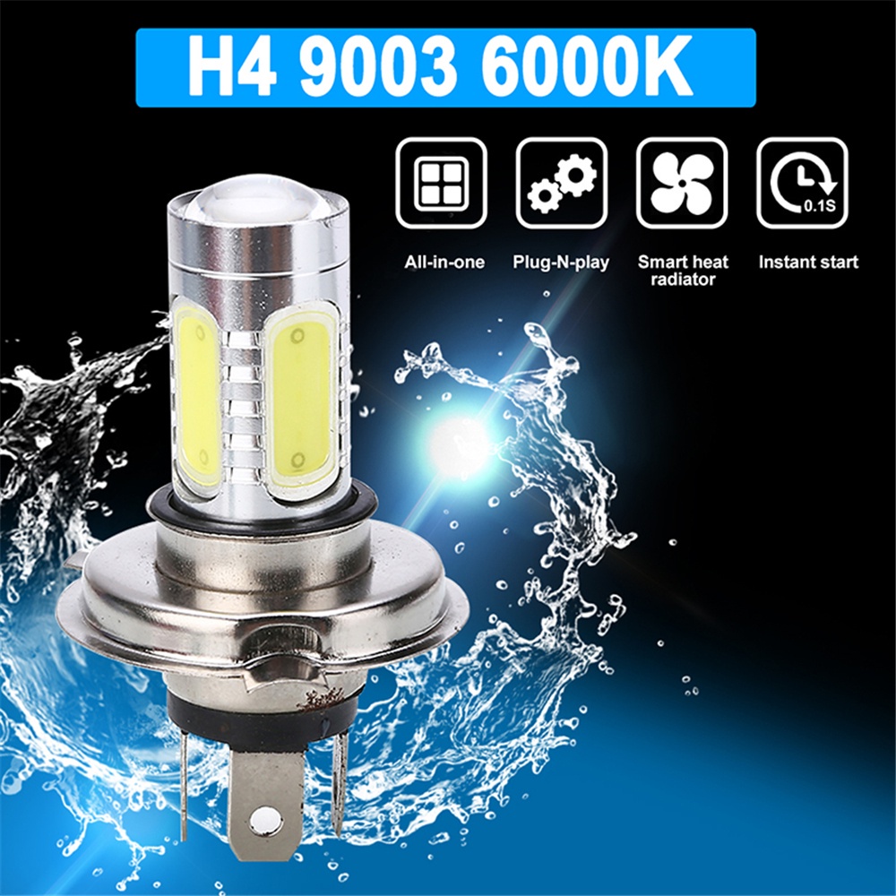 Aaron1 Đèn Pha Led H4 30w Ánh Sáng Trắng Siêu Bền Cho Xe Mô Tô