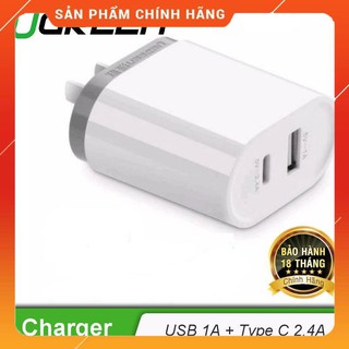 Sạc USB 1 cổng USB và 1 cổng USB Type-C 5V/3.4A max UGREEN 30321