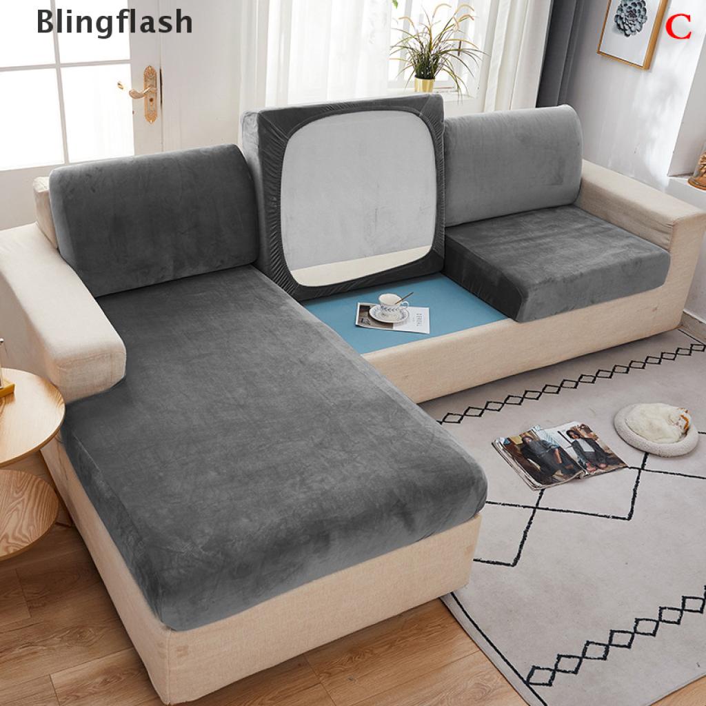 Bộ vỏ bọc ghế Sofa bằng nhung co giãn lấp lánh trang trí phòng khách