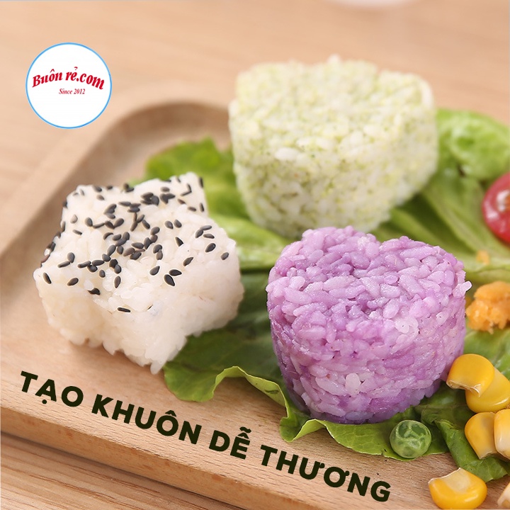 Set 7 khuôn bento làm cơm nắm nhiều hình ngộ nghĩnh đáng yêu - Khuôn cơm nhựa trong suốt an toàn tiện dụng - 01471