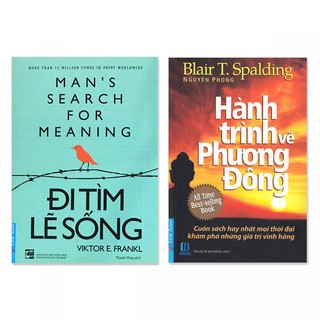 Sách - combo 2 cuốn: đi tìm lẽ sống + hành trình về phương đông tặng kèm post card danh ngôn