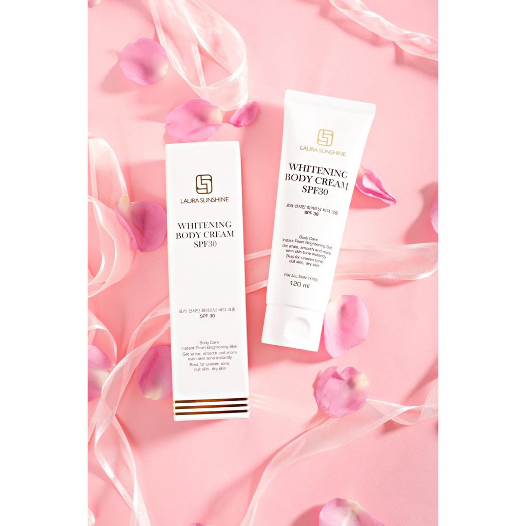 (Kèm quà tặng)Kem Trắng Da Body Tức Thì Whitening Body Cream SPF30 Laura Sunshine Nhật Kim Anh 120ml | BigBuy360 - bigbuy360.vn