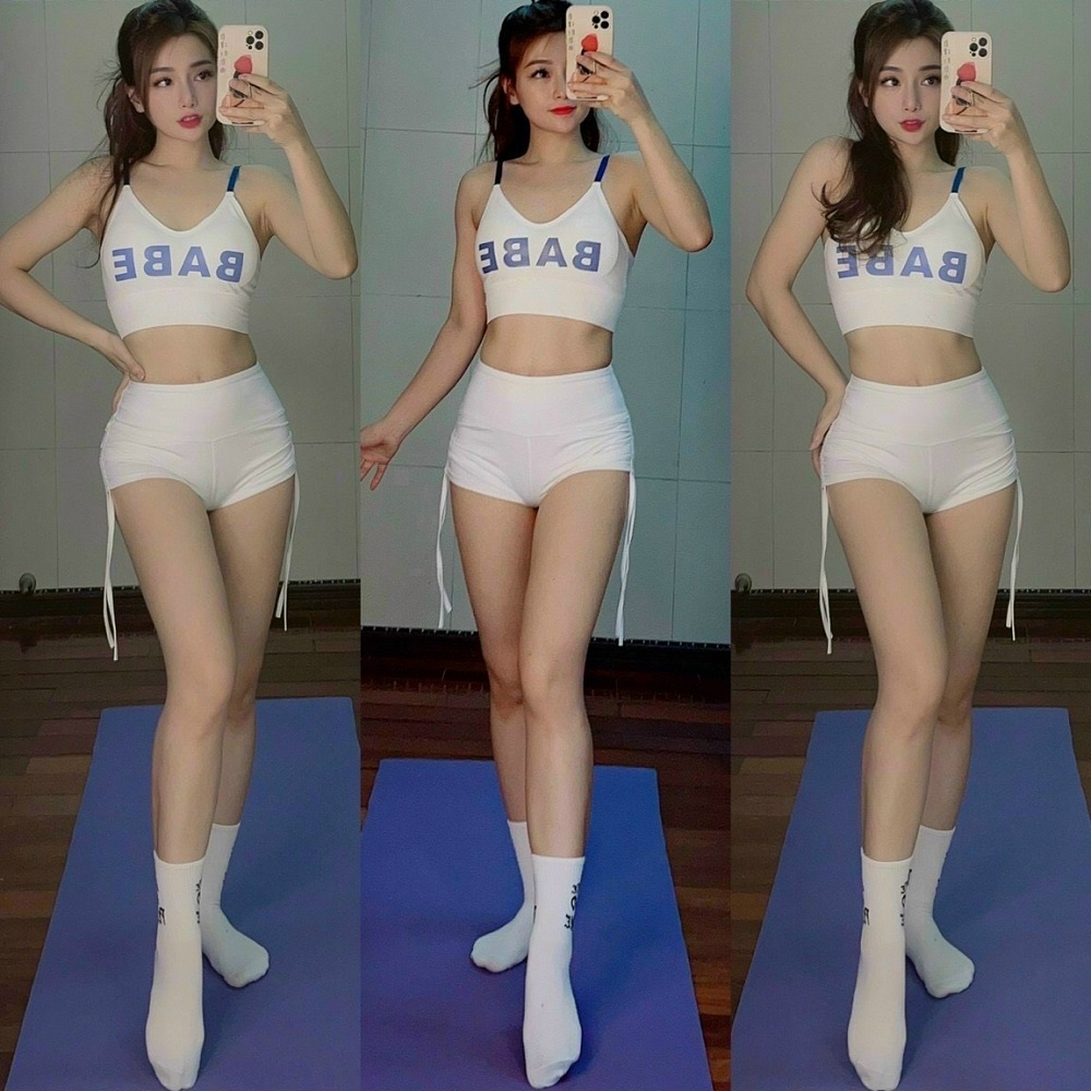 Áo Bra Chất Dệt Babe Hai Dây Dày Đẹp (Đồ Tập Gym-Yoga Nữ)