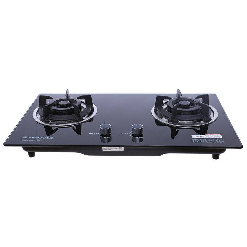 Bếp gas âm Sunhouse SHB 7736 +Tặng Dây gas, hệ thống đánh lửa IC cho tia lửa nhanh, cảm ứng ngắt gas tự động