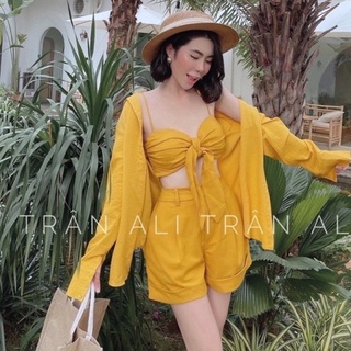 Sét bikini đi biển nữ 3 món(kèm video+ảnh thật)