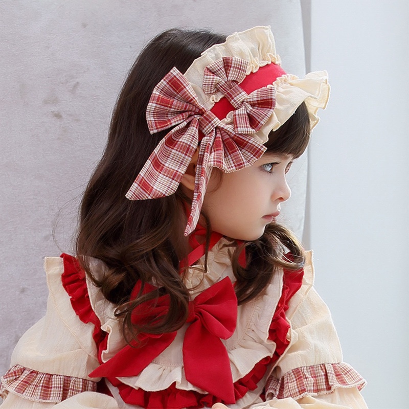 Cài Tóc Phối Ren Hoa Phong Cách Lolita Đáng Yêu Cho Bé Gái