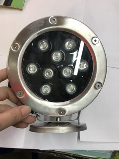 Đèn led âm nước 9w đổi mầu dạng đế