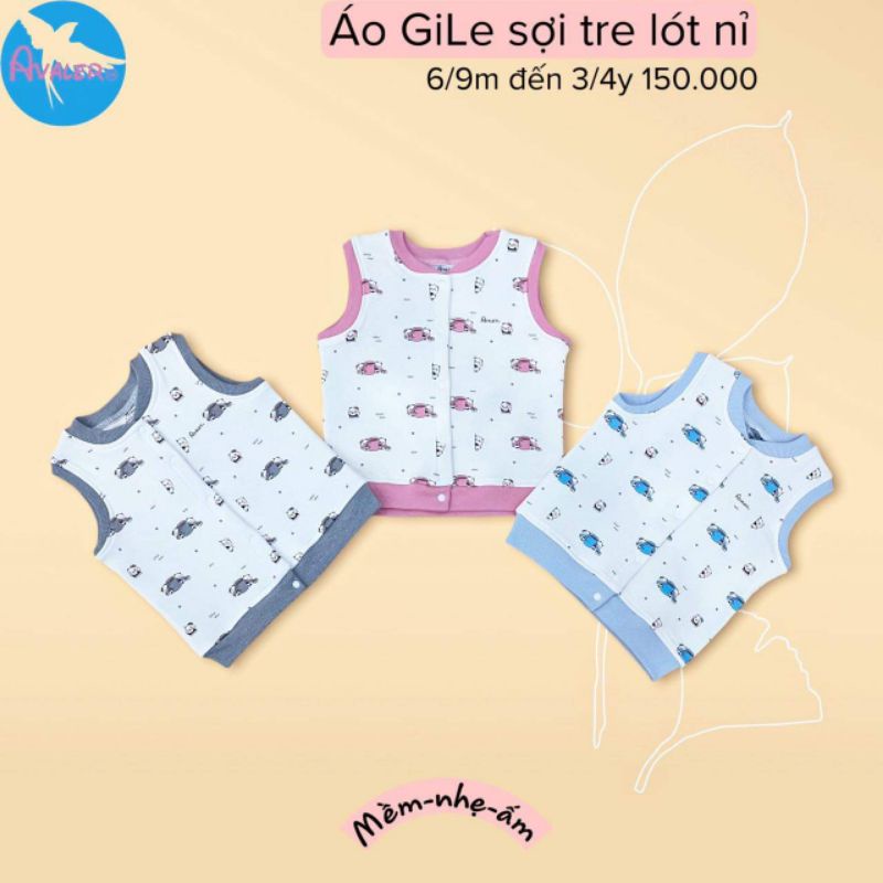 Áo gile sợi tre lót nỉ