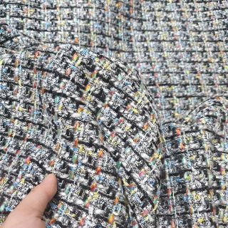 Vải dạ tweed ánh bạc