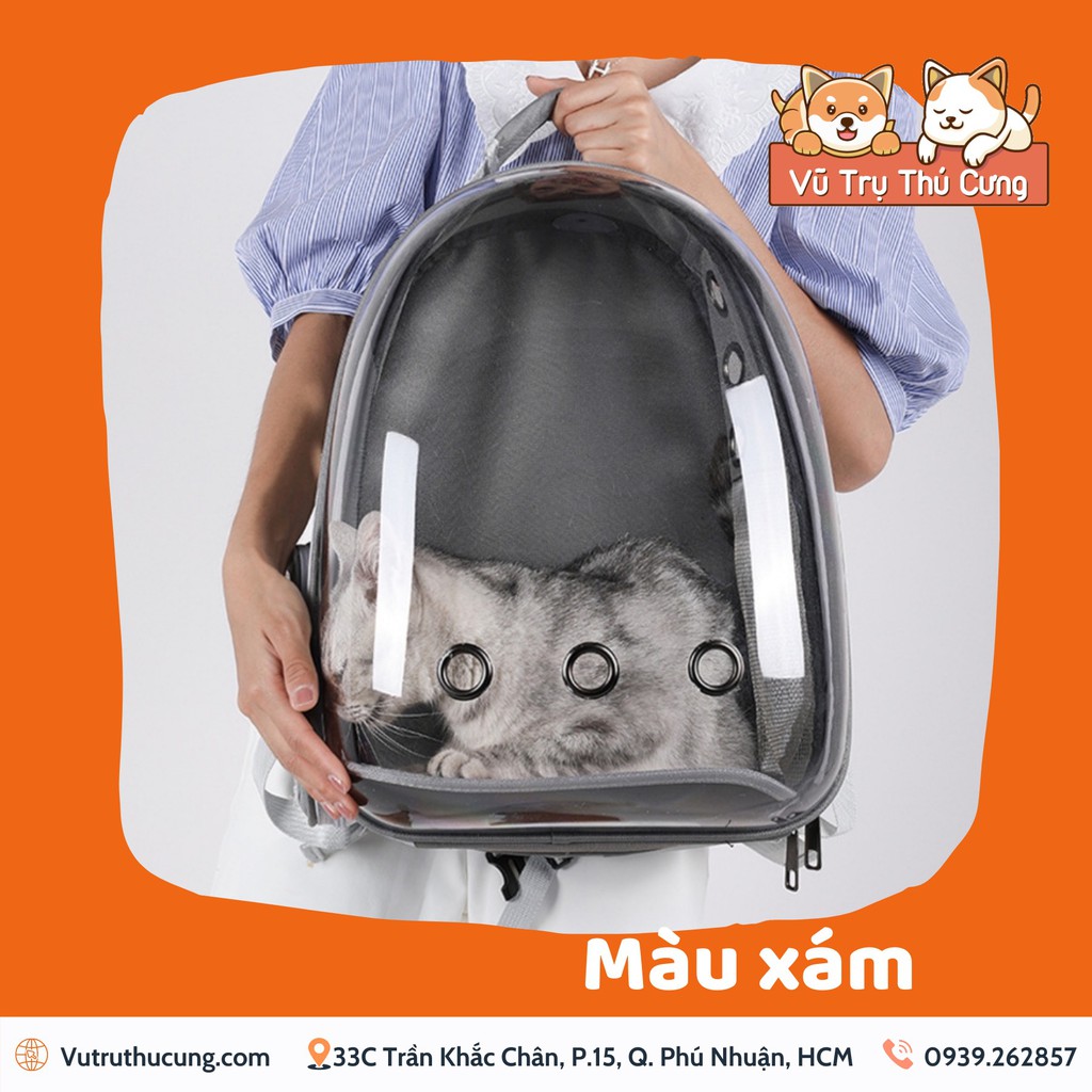 [Mã PET50K giảm Giảm 10% - Tối đa 50K đơn từ 250K] Balo phi hành gia cho chó mèo, Balo cho mèo trong suốt