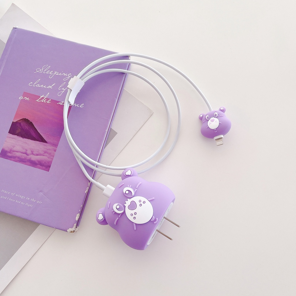 Bộ 2 Vỏ Bảo Vệ Hộp Sạc Tai Nghe Apple iphone Bằng Silicon Chống Sốc Hình Phi Hành Gia Hoạt Hình 3D 18W/20