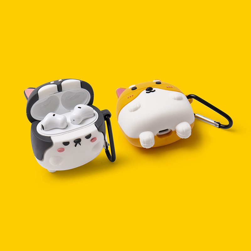 Case vỏ airpods silicone 2 PRO Chó Corgi - Vỏ bọc đựng tai nghe không dây i11 i12