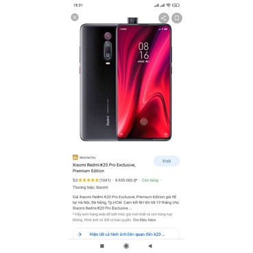 Điện thoại redmi k20 pro