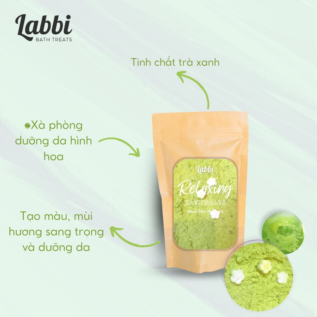 GREEN TEA [Labbi] Relaxing Bath Salt / Muối thư giãn dưỡng da