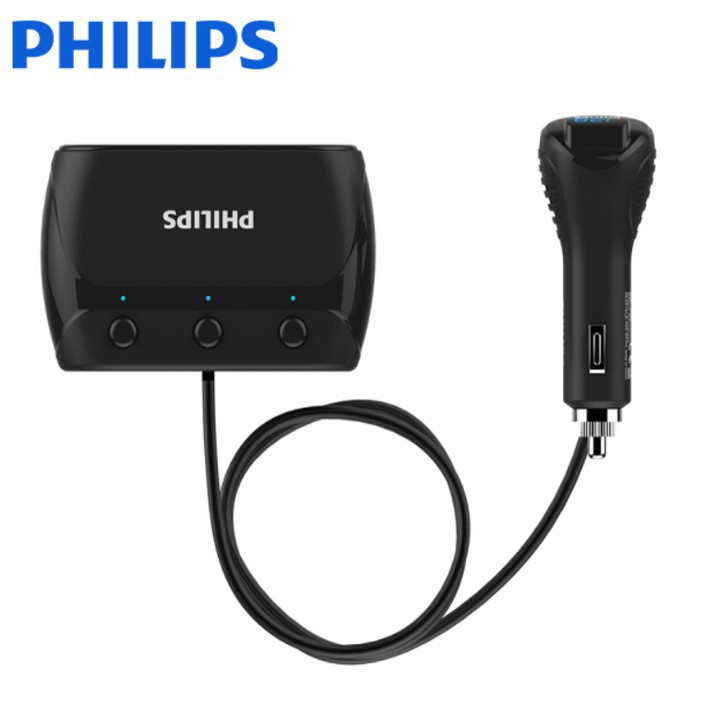 Bộ chia tẩu sạc cao cấp chính hãng thương hiệu Philips DLP2019 - Hàng Nhập Khẩu Chính Hãng