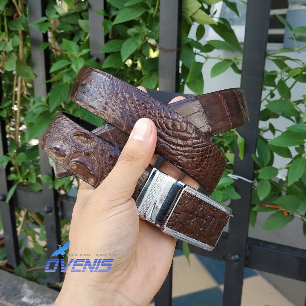 Dây Lưng Liền Da Cá Sấu. DÂY LẤY DA HÔNG CÁ SẤU CÓ GAI NỔI NHẸ RẤT ĐẸP!
