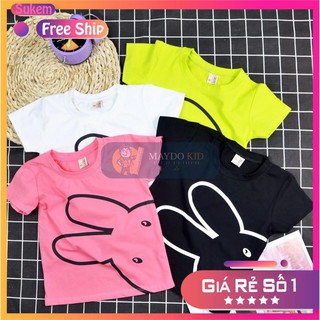 Áo Cộc Tay In Hình Thỏ Cho Bé Gái Cotton Siêu Xinh, Siêu Dễ Thương Cho Bé Từ 8 - 20kg Mã ACT01