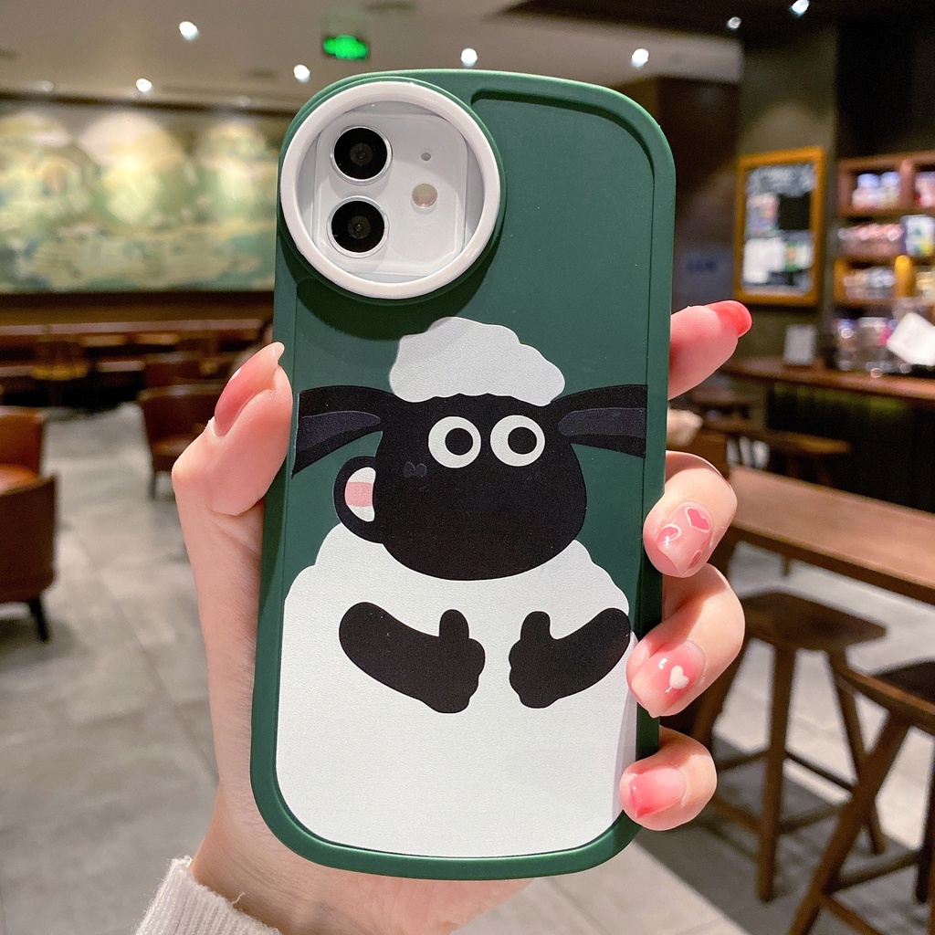 Ốp Điện Thoại Chống Sốc Họa Tiết Cừu Dễ Thương Cho iPhone 7 plus 8 plus xs max xr 11 pro max 12 pro max 13 pro max