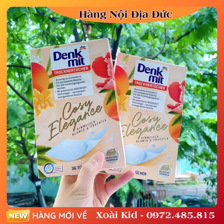 [Hàng nội địa Đức] Giấy thơm quần áo Denkmit Cosy Elegance chống ẩm mốc, quần áo thơm tho của Đức