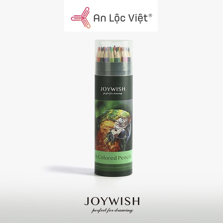 Bút Chì Màu Dầu - Bộ 24, 36, 48, 72 Màu Joywish Y800, Mẫu Hộp Tròn Sang Trọng