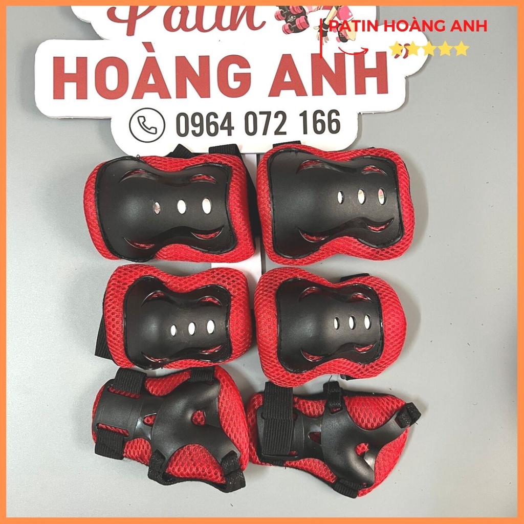 Bộ bảo vệ chân tay cao cấp trẻ em, bảo hộ 6 cái cho bé trượt patin, đi xe đạp, ván trượt