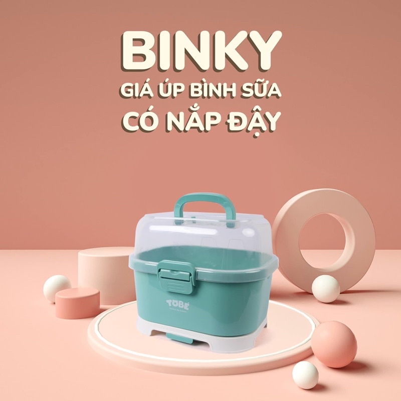 Giá úp bình sữa có nắp đậy Binky