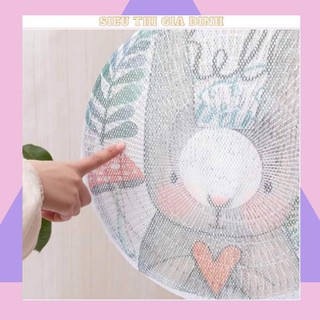  Lưới bọc quạt an toàn cho bé hình hoạt hình dễ thương - loại to trùm kín quạt 88057