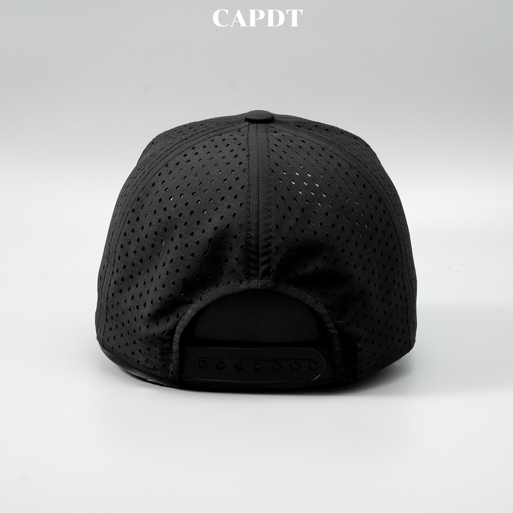 Mũ lưỡi trai chính hãng CAPDT, nón nam nữ unisex trucker thêu logo đầu lâu thổ dân màu đen DT07