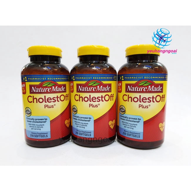 Viên uống giảm Cholesterol Nature Made CholestOff Plus 210 viên [HÀNG MỸ]
