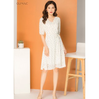 Đầm xòe họa tiết nhí GUMAC MS07971_TRANG