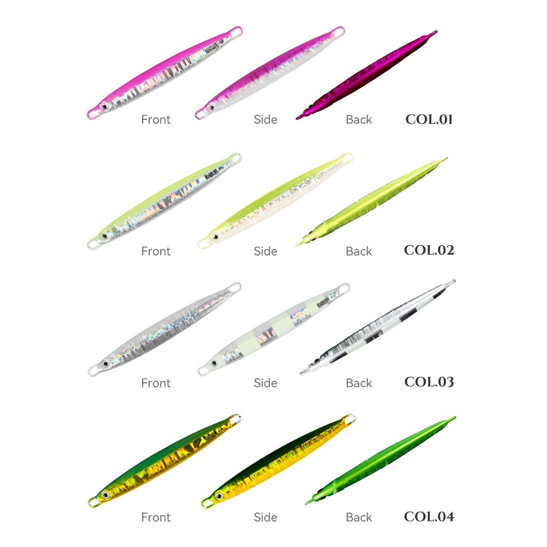 Mồi câu cá nhân tạo KINGDOM bằng kim loại 80mm 40g 90mm 60g có mắt 3D