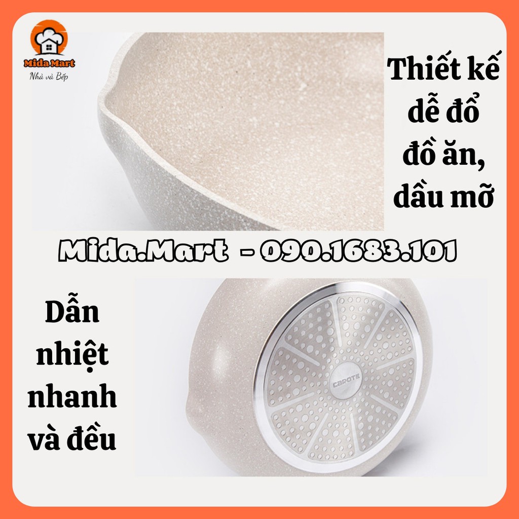 🔥 CHẢO CHỐNG DÍNH CAROTE CHÍNH HÃNG 4 SIZE BẢO HÀNH 6 THÁNG 🔥