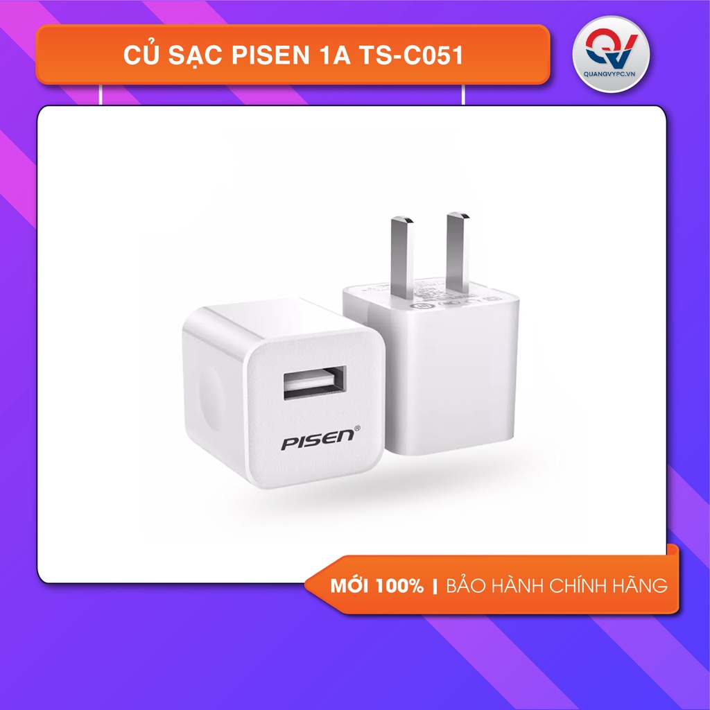 Củ sạc Pisen 1A Chính hãng Mới - TS-C051