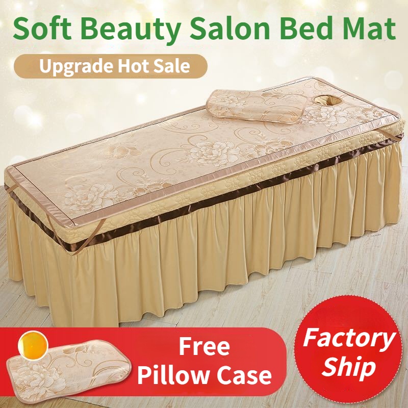 Bộ Thảm Trải Giường Mát Xa Kèm Vỏ Gối Mát Xa Bằng Lụa Cho Salon Làm Đẹp