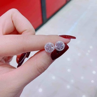 Bông tai đá viền hột