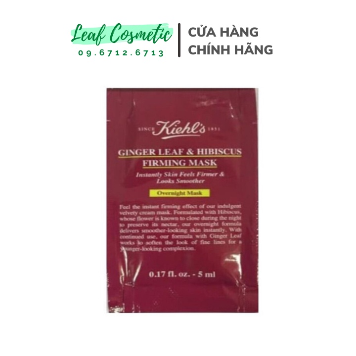 Mặt Nạ Ngủ Gừng Kiehl's Ginger Leaf And Hibiscus Firming Mask | Mask Kiehls