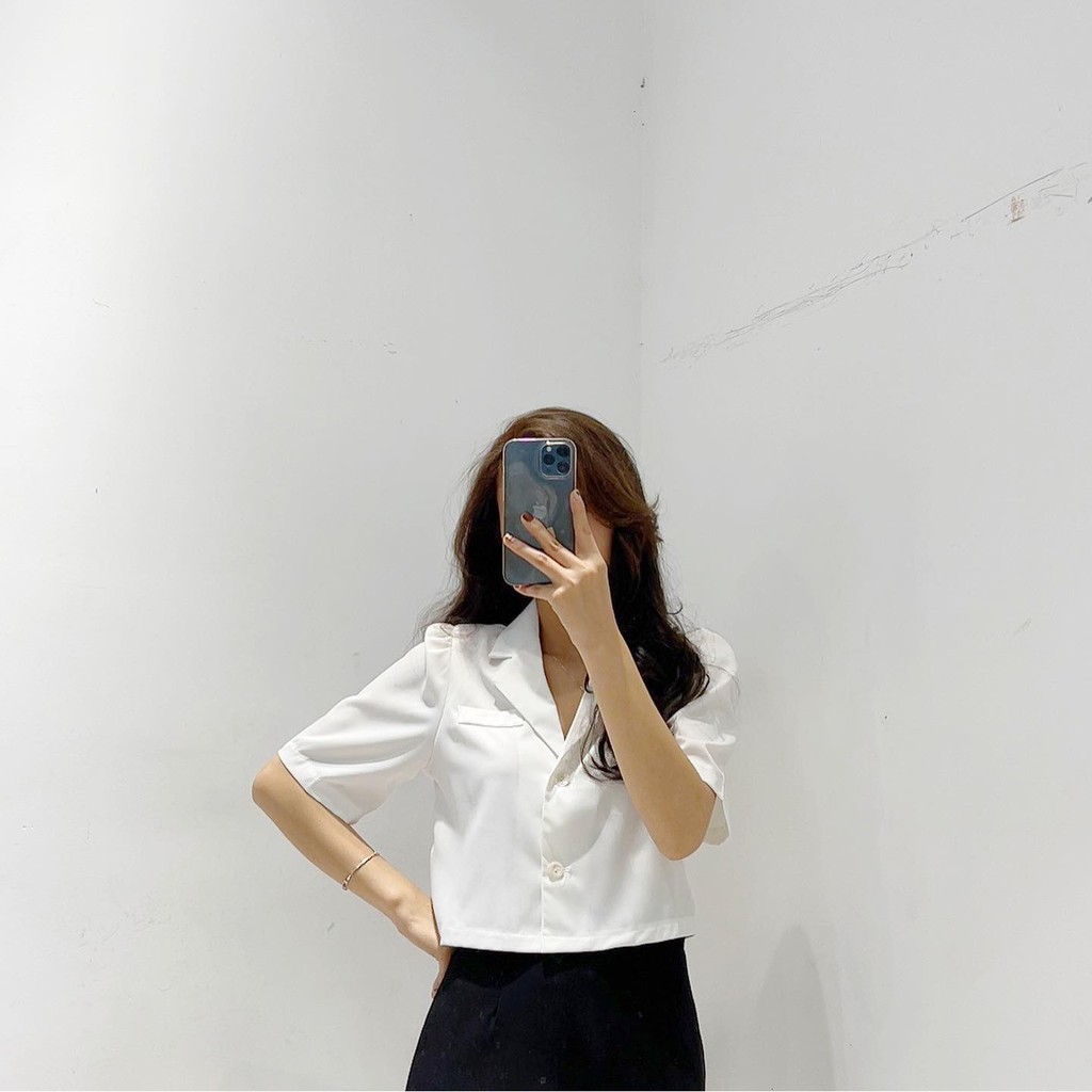 (FREESHIP) Áo Blazer croptop hàng xuất ulzzang