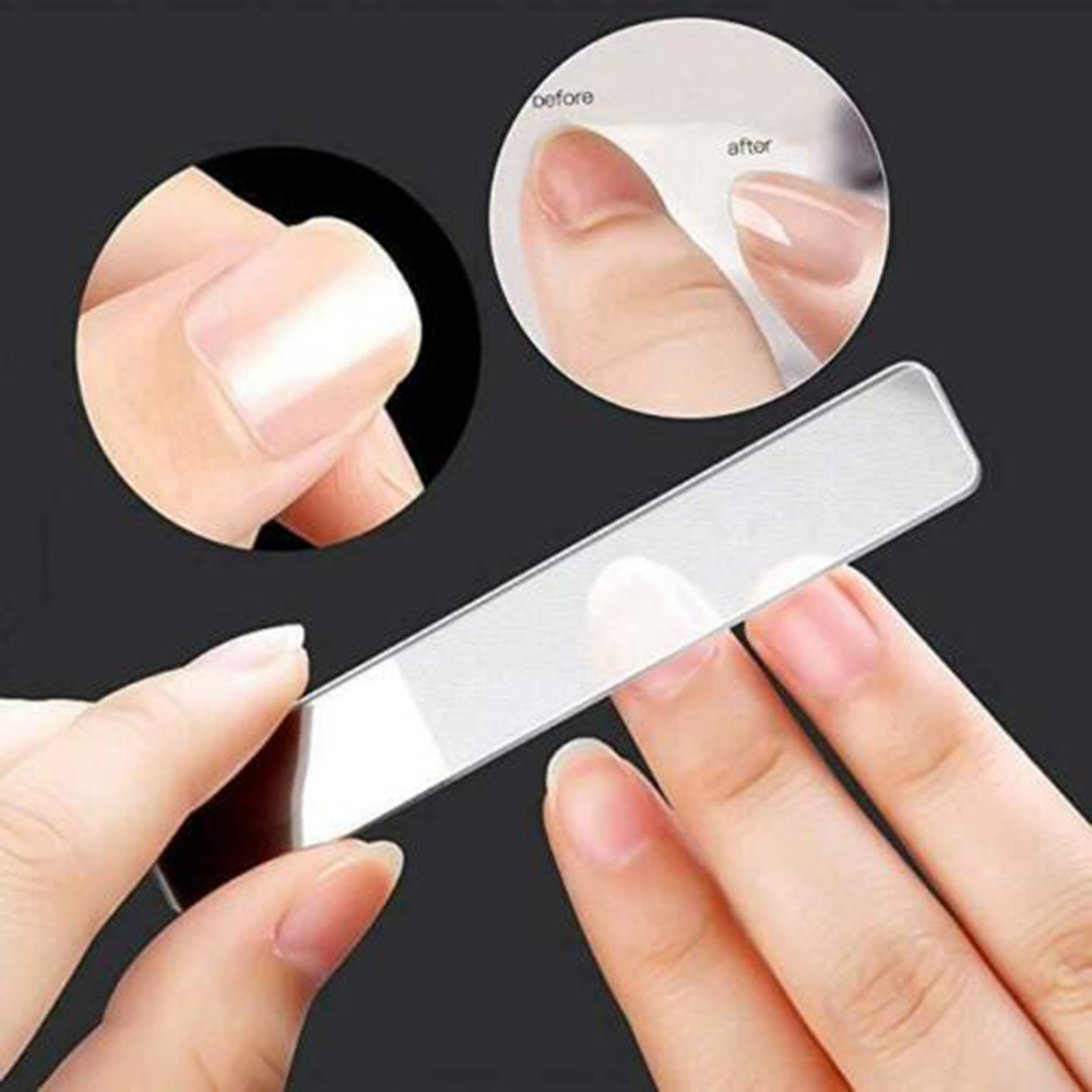 ❀SIMPLE❀ 1 PC Nail Beauty Tools Glass Nail File Washable Nail Sanding Grinding Shiner Nano Polished Hot New Non-harm Nails Professional Nail Art Manicure Transparent