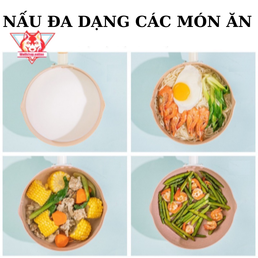 Chảo chống dính sâu lòng mini 18cm, chiên rán tiện loại, dùng cho mọi loại bếp