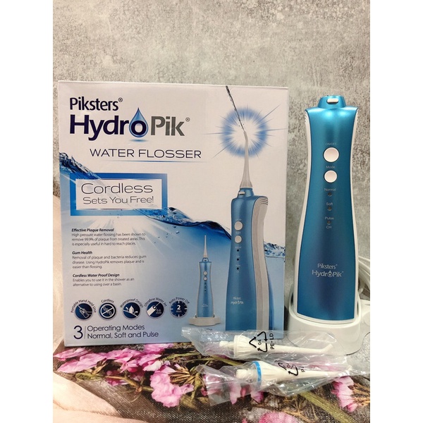 [Hàng Úc] Máy Tăm Nước Cầm Tay Piksters Hydro Pik Water Flosser 3 tốc độ